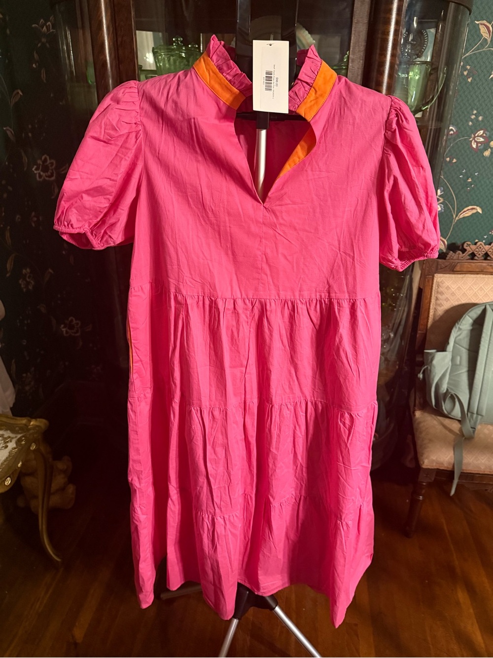 Avara Pink Puff Sleeve Dress